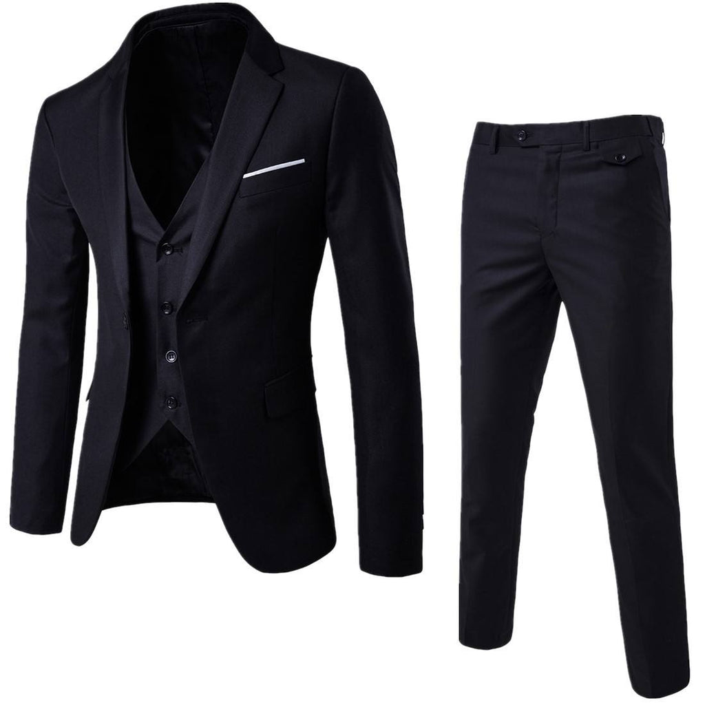 Hot Selling Men's Three-Piece Breathable Pants Suits for Summer for Groomsmen and Groom Wedding