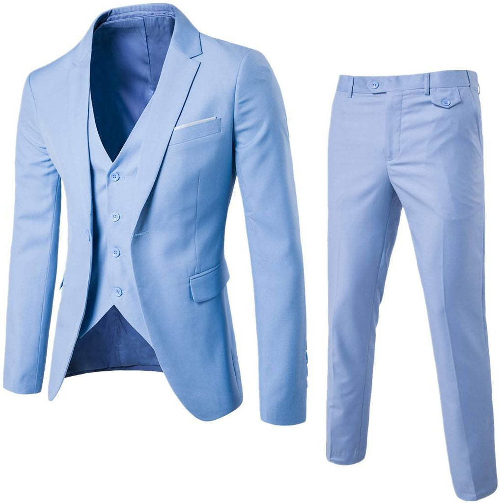 Hot Selling Men's Three-Piece Breathable Pants Suits for Summer for Groomsmen and Groom Wedding